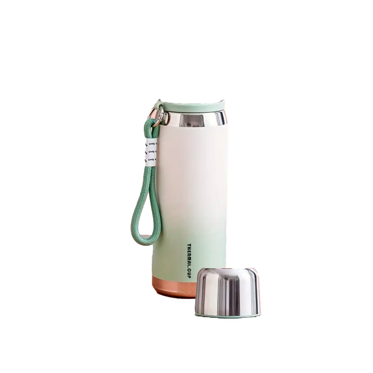 TERMO DEGRADADO VERDE AGUA 800ML PARA USO DIARIO EN OFICINA HOGAR Y PICNIC Y+REGALO STICKER - 1