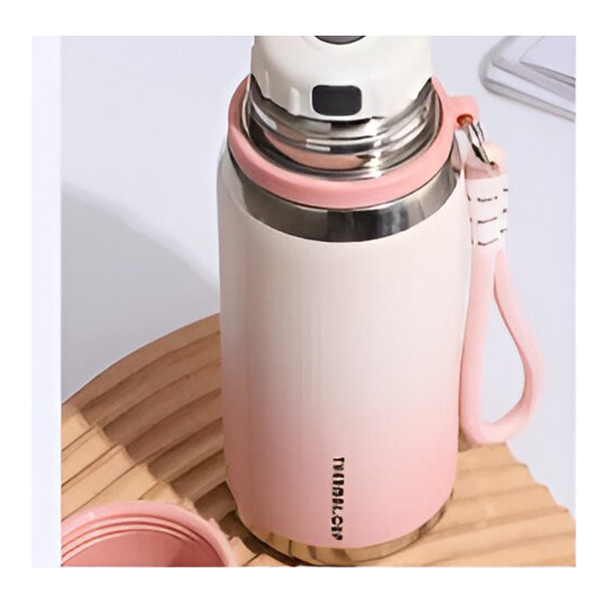 PACK2 ENVASE 800ML ROSADO DEGRADADO PARA MANTENER BEBIDAS CALIENTES O FRIAS - 5