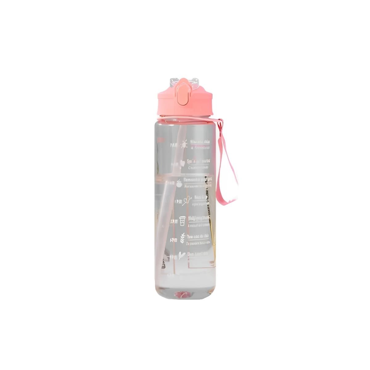 PACK6 CONTENEDOR TRIO TRANSPARENTE ROSADO LIGERO Y COMODO PARA BEBIDAS YREGALO STICKER - 2