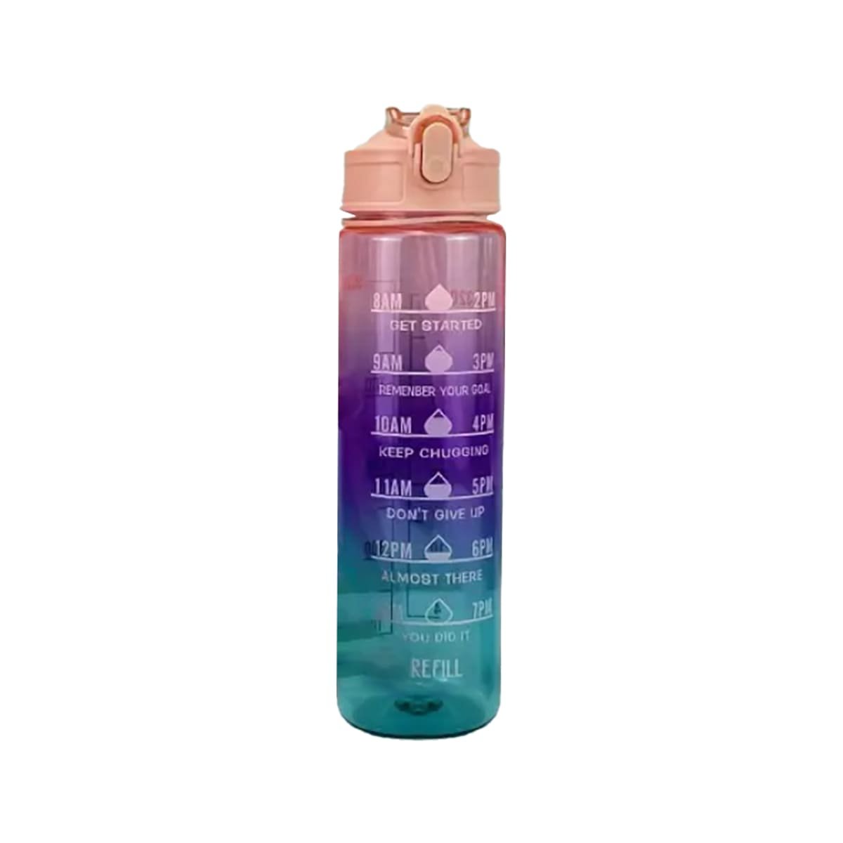 TOMATODO TRIO TRANSPARENTE ROSADO CLARO MORADO Y VERDE RESISTENTE YREGALO STICKER - 1
