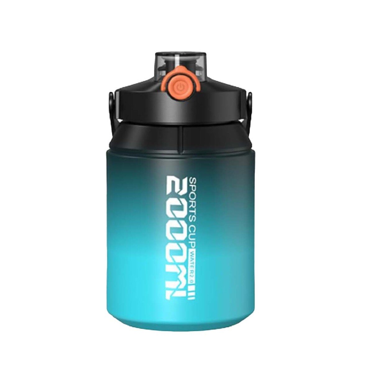 TOMATODO PRACTICO PARA ENTRENAMIENTO INTENSO 2500ML EN NEGRO Y CELESTE YREGALO STICKER - 1