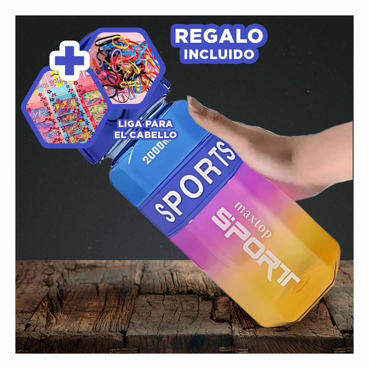 TOMATODO TRIO TRANSPARENTE AZUL FUCSIA Y AMARILLO LIGERO Y COMODO PARA BEBIDAS YLIGAS REGALO - 2