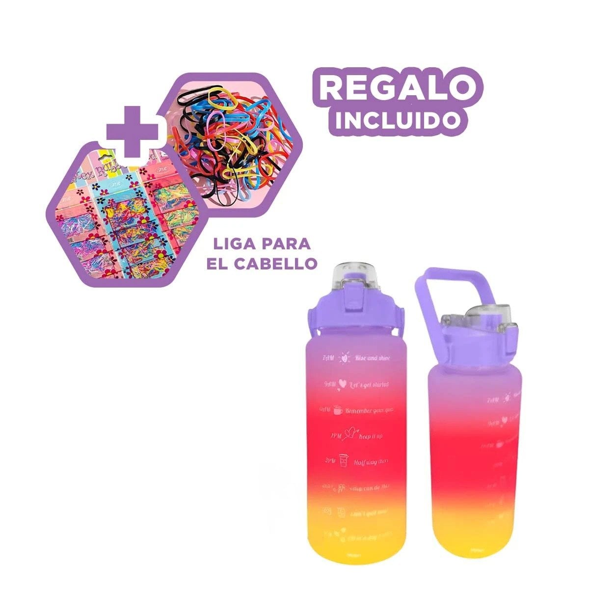 TOMATODOS EN MORADO CON CAPACIDAD 2 L 1 L Y 300 ML EN SET DE 3 PARA HOGAR Y+LIGAS REGALO - 2