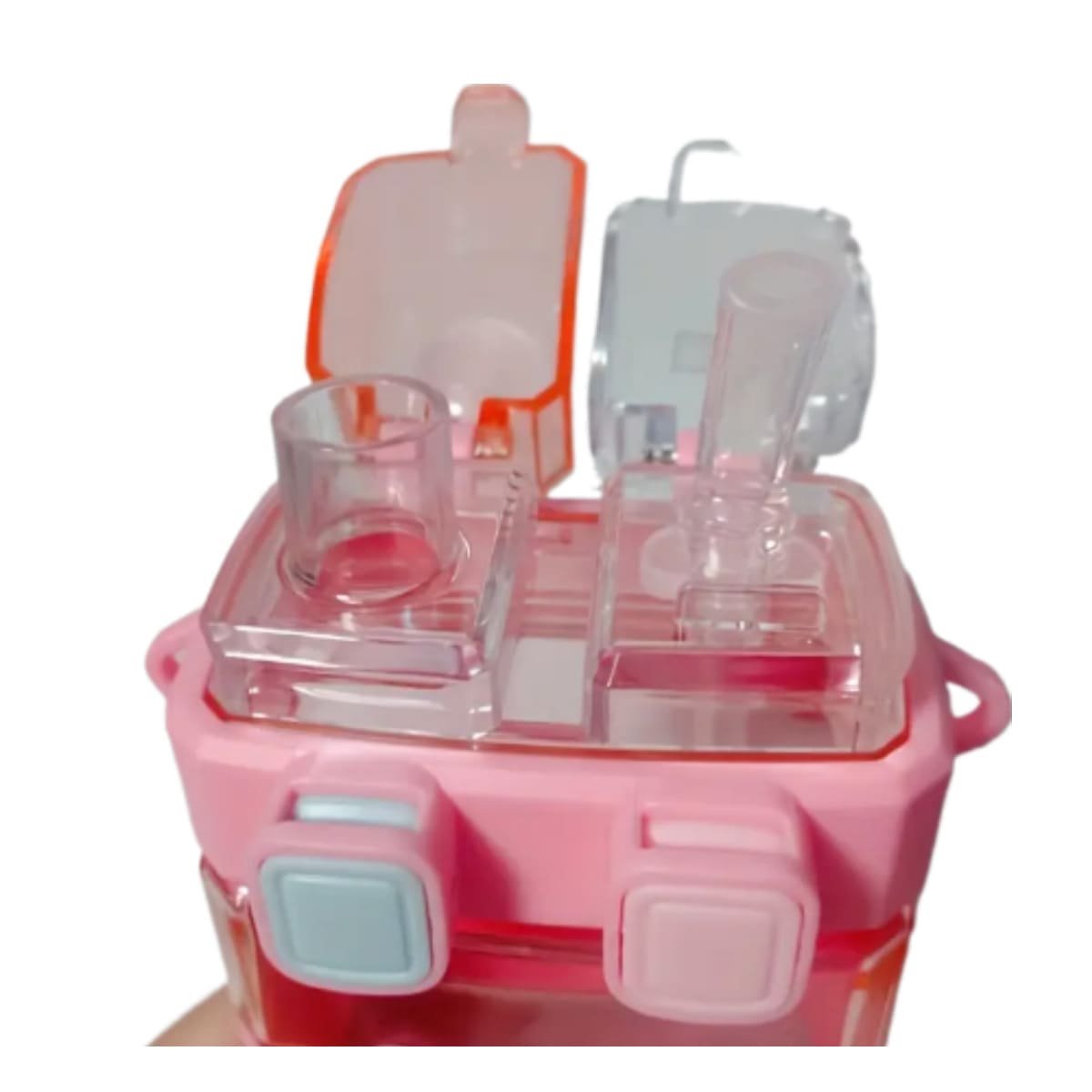 PACK4 ENVASE DOBLE CHUPON CON CORREA ROSADO DOBLE PARED CONSERVA TEMPERATURA YPAPEL REGALO - 3