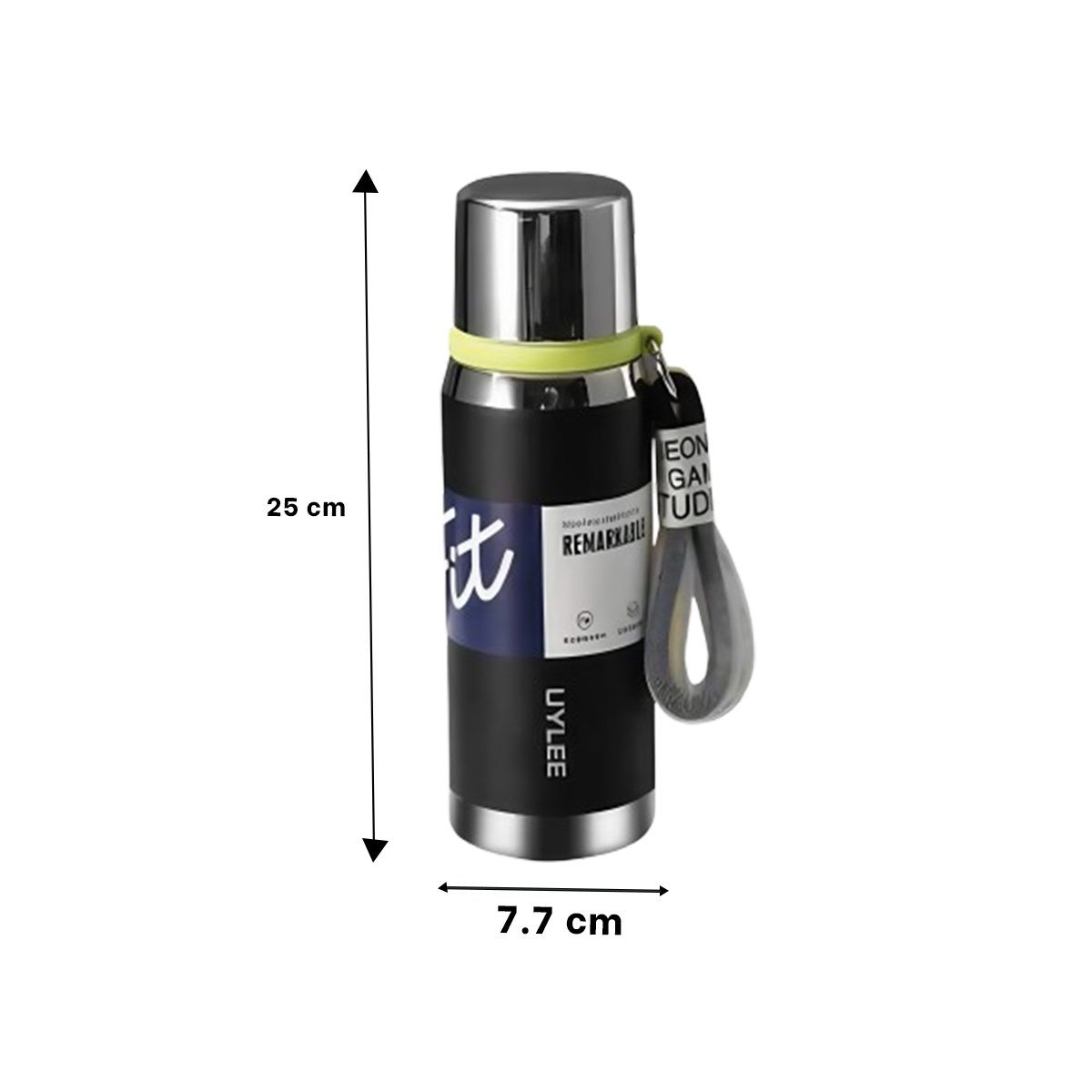 PACK6 FRASCO NEGRO 800ML CON TAPA SEGURA PARA CAFÉ TÉ Y BEBIDAS CALIENTES Y+REGALO STICKER - 4