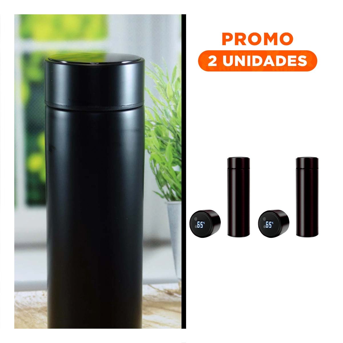 PACK2 BOTELLA DE TE INTELIGENTE 500 ML CON FILTRO PARA PREPARAR CAFE Y+REGALO STICKER - 1