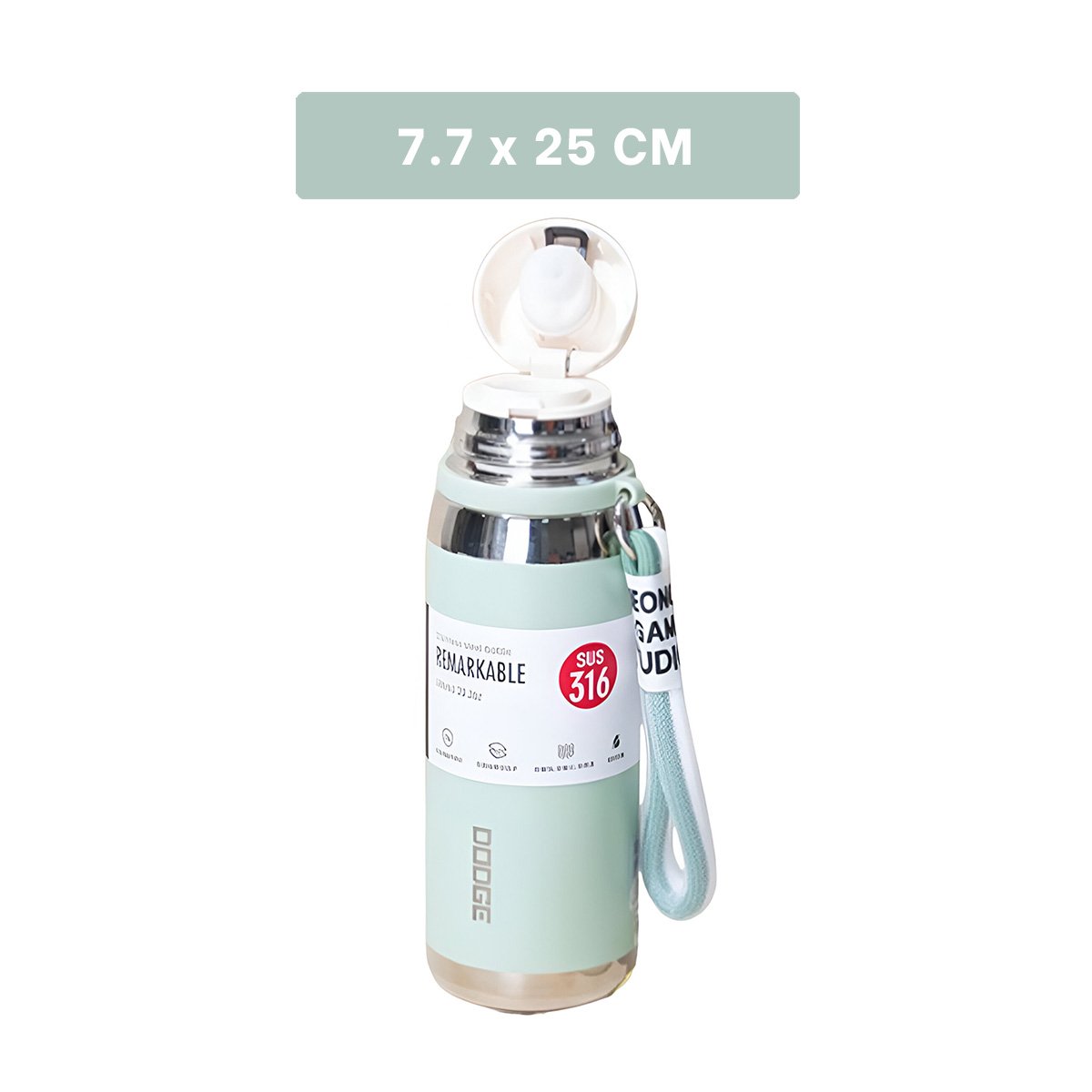PACK4 RECIPIENTE TÉRMICO VERDE AGUA 800ML PARA TRANSPORTE FÁCIL DE CAFÉ TÉ Y+PAPEL REGALO - 4