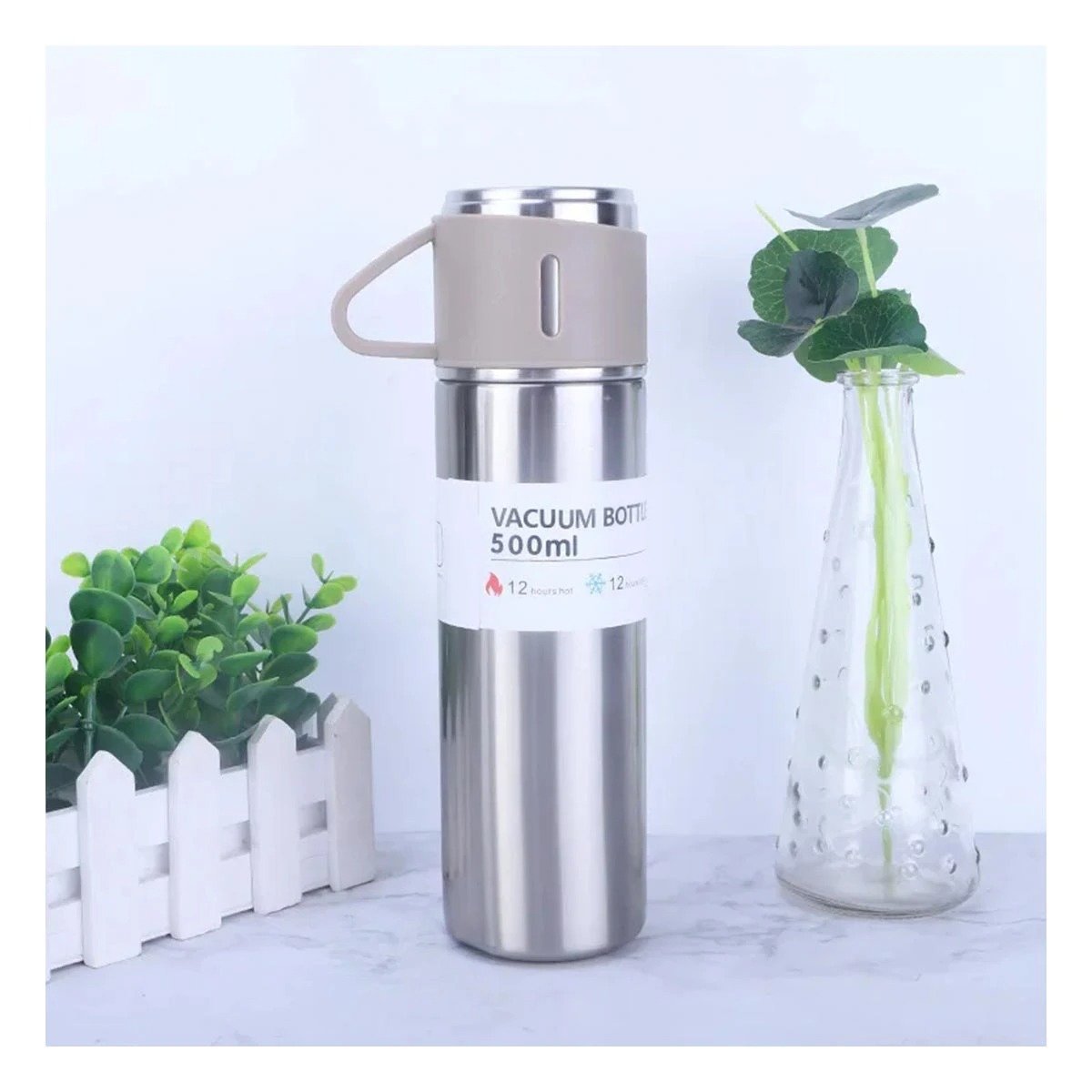PACK2 ENVASE TERMICO PORTATIL CON DOS TAZAS PARA BEBIDAS AZUL - 3