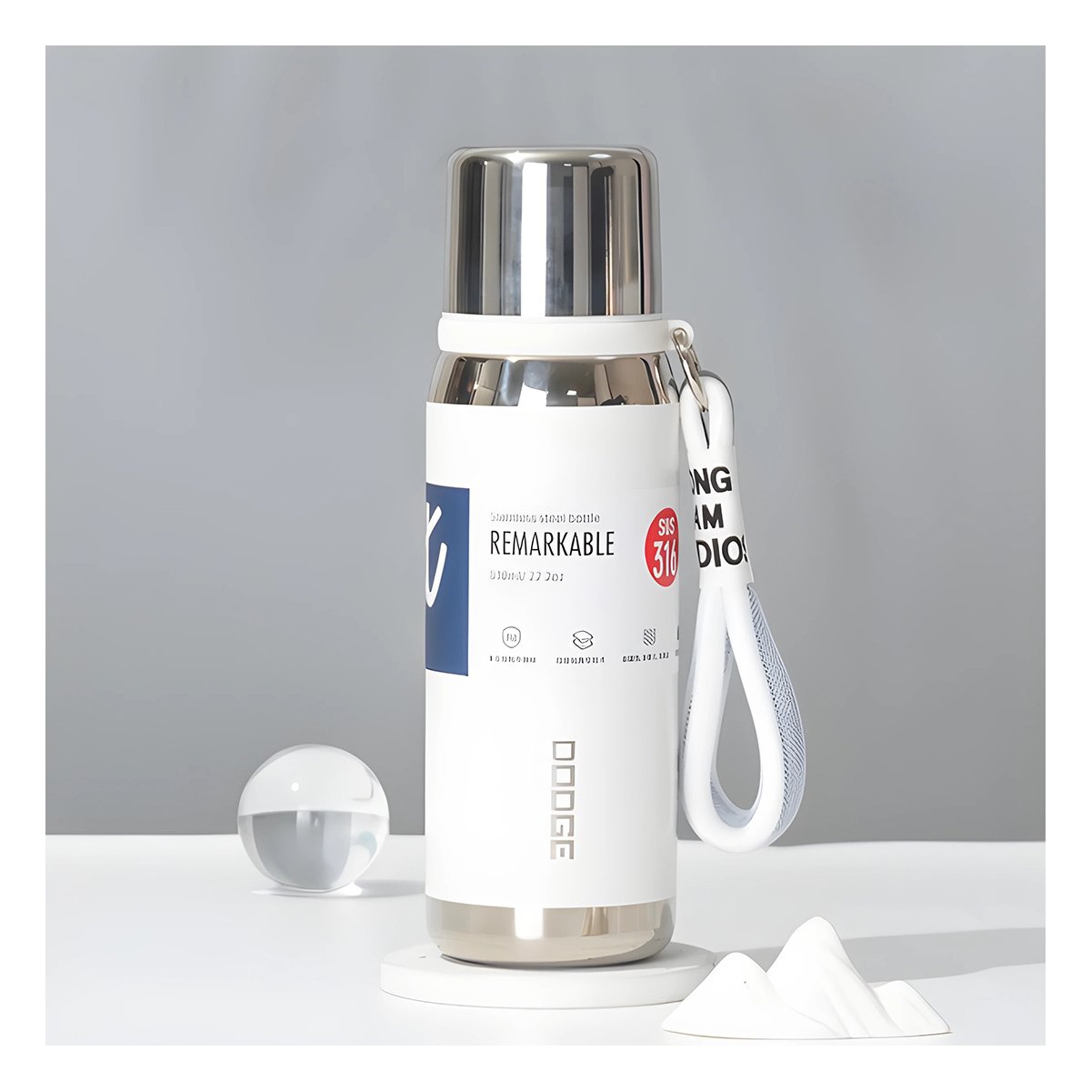 PACK6 FRASCO BLANCO 500ML PARA USO DIARIO EN OFICINA HOGAR Y PICNIC Y+PAPEL REGALO - 5