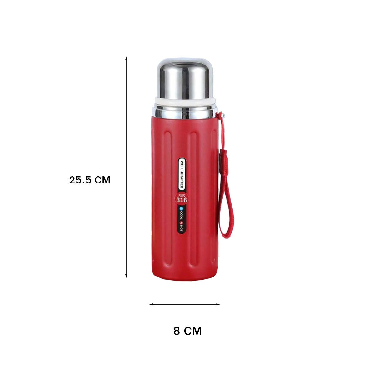 PACK2 ENVASE 800ML ROJO RESISTENTE Y DURADERO PARA LLEVAR BEBIDAS YREGALO STICKER - 4