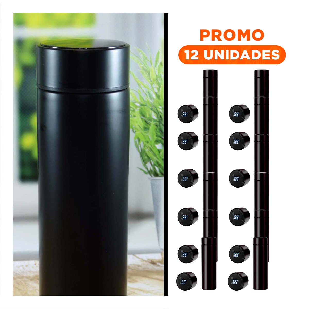 PACK12 CONTENEDOR INTELIGENTE PORTATIL 500 ML CON FILTRO DE TE PARA CAFE O INFUSIONES - 1
