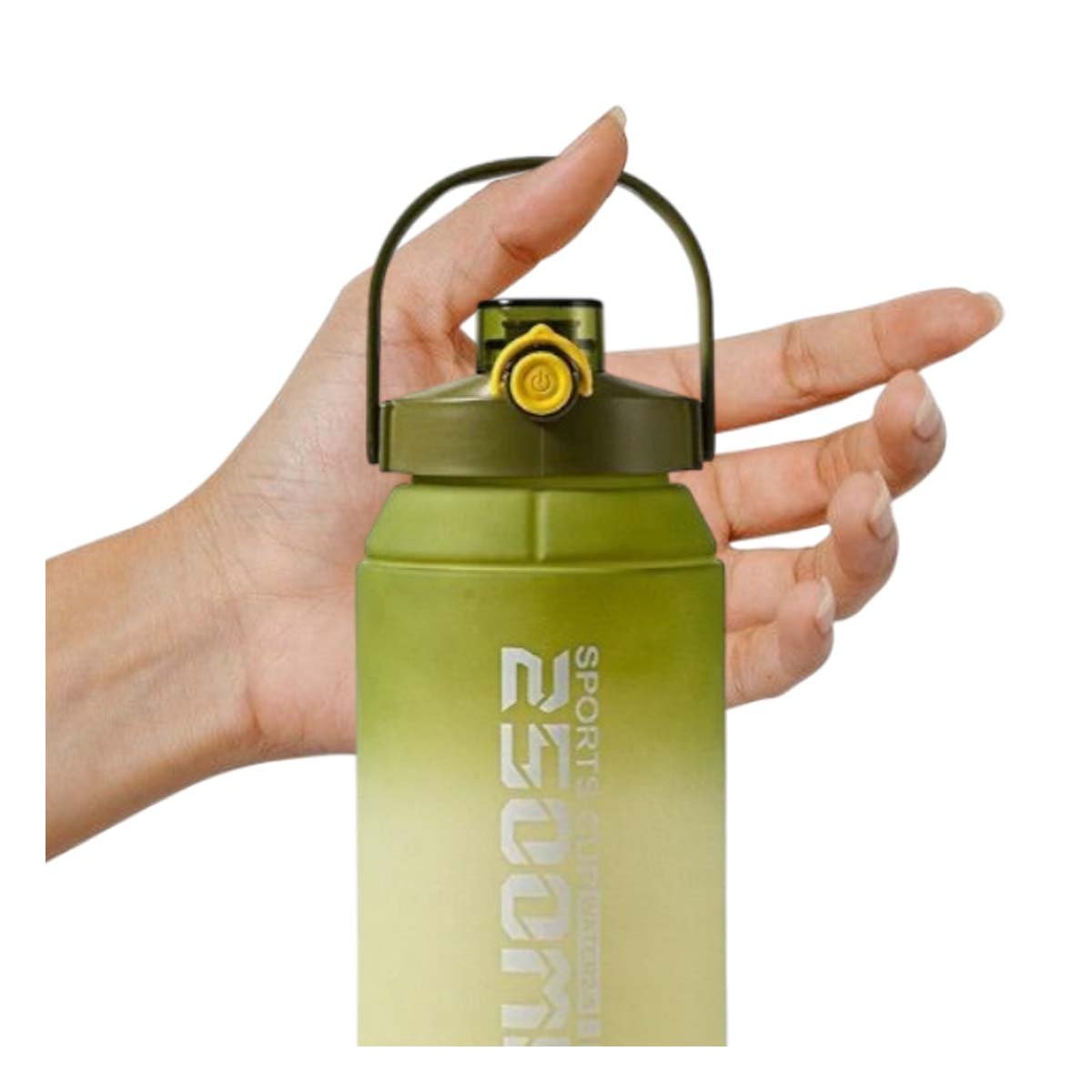 TOMATODO PRACTICO PARA ENTRENAMIENTO INTENSO 2500ML EN VERDE Y BLANCO YREGALO STICKER - 1