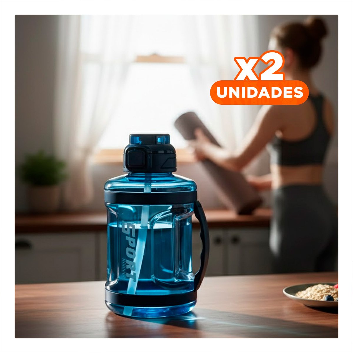 PACK2 CONTENEDOR DEPORTIVO DISENADO PARA TRASLADOS DIARIOS AZUL - 1