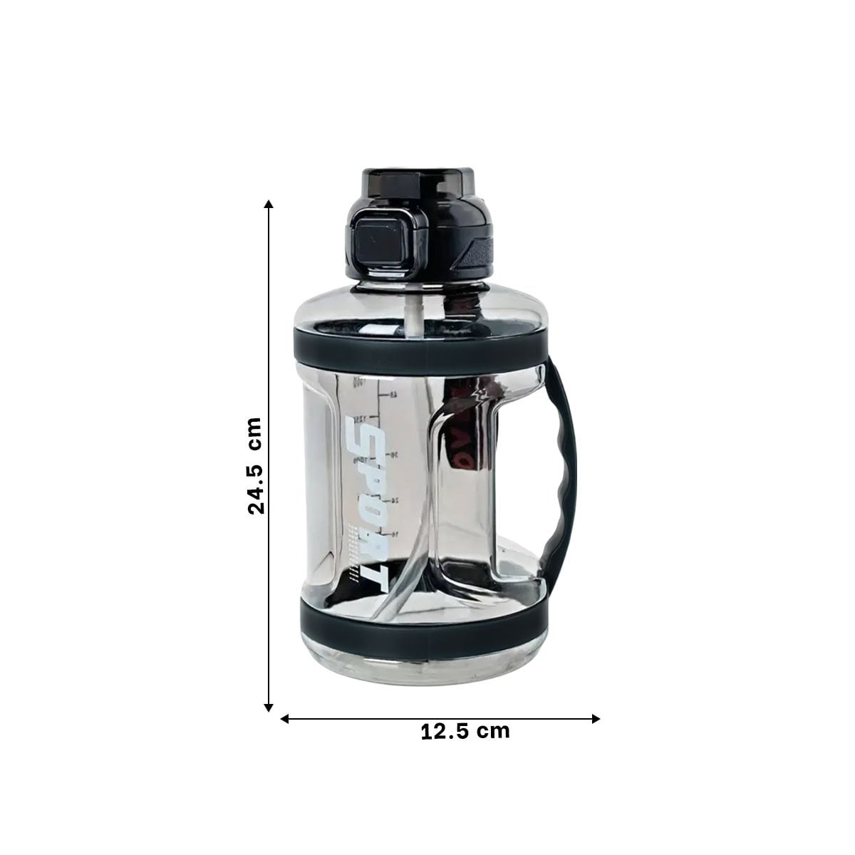 BOTELLA MODERNA PARA BEBER AGUA EN ENTRENAMIENTO INTENSO NEGRO YLIGAS REGALO - 4