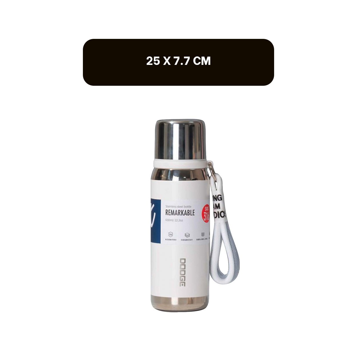 PACK4 RECIPIENTE TÉRMICO BLANCO 800ML CON TAPA SEGURA PARA BEBIDAS CALIENTES - 4