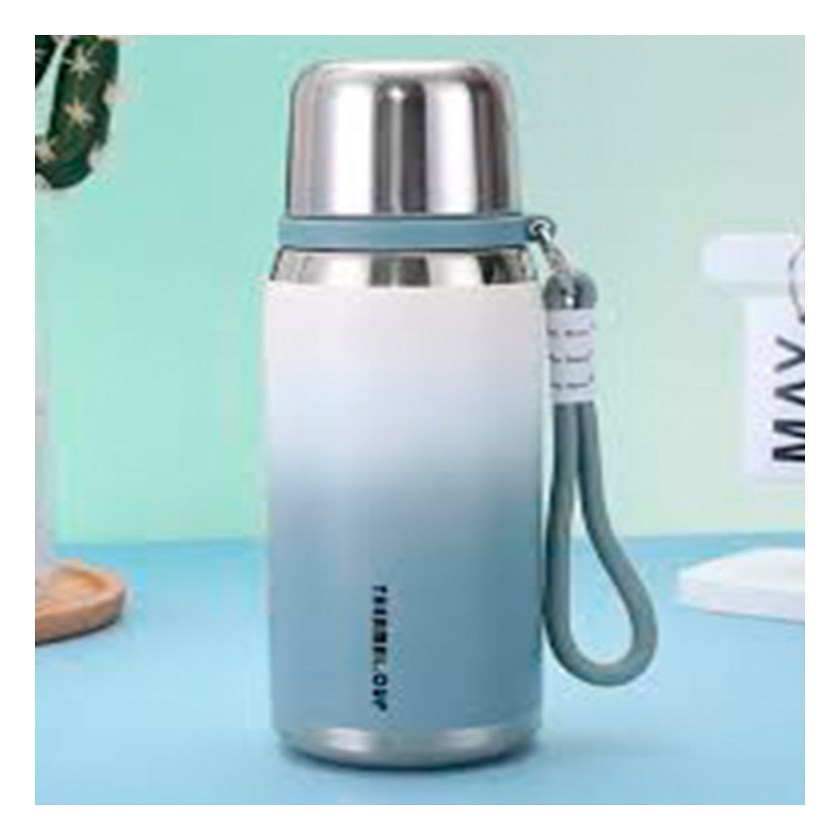 PACK4 ENVASE 800ML AZUL LIGERO Y COMODO PARA TRANSPORTAR BEBIDAS DIARIAS Y+PAPEL REGALO - 5
