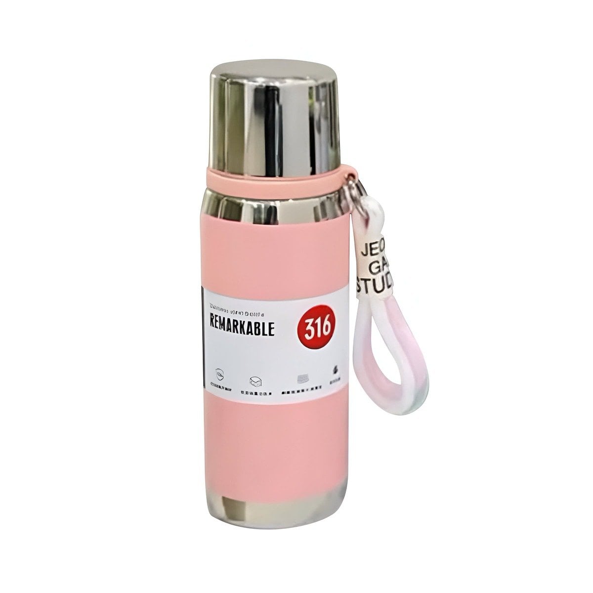 TERMO ROSADO 800ML PARA USO DIARIO EN OFICINA HOGAR Y TRANSPORTE FÁCIL Y+REGALO STICKER - 1