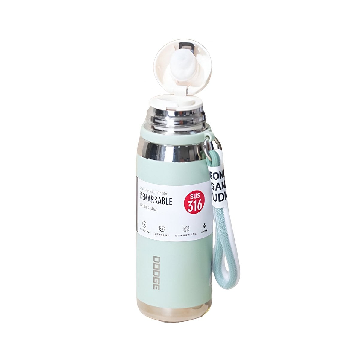 PACK2 RECIPIENTE TÉRMICO VERDE AGUA 800ML PARA USO DIARIO EN HOGAR Y OFICINA Y+REGALO STICKER - 2