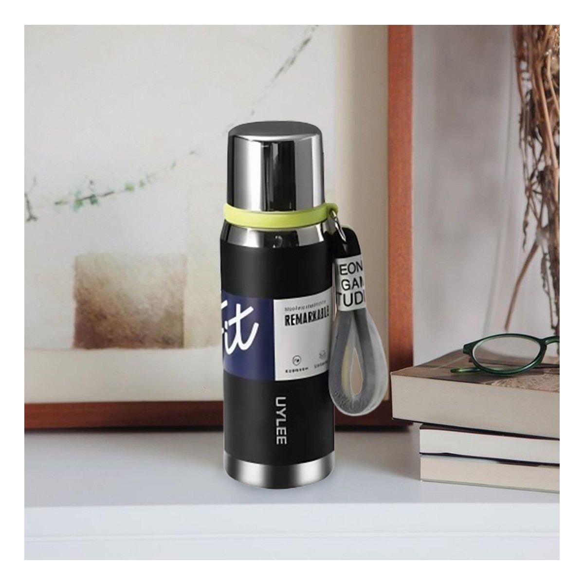 TERMO NEGRO 800ML PARA BEBIDAS CALIENTES Y FRÍAS EN OFICINA HOGAR Y+POST IT - 3
