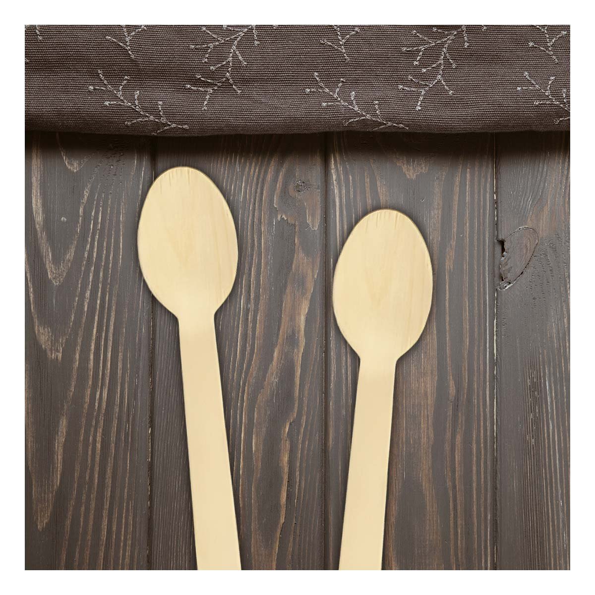 PACK2 CUCHARILLAS DE MADERA 100 PZS EN TONO CLARO PARA COCINA Y SERVICIO - 5