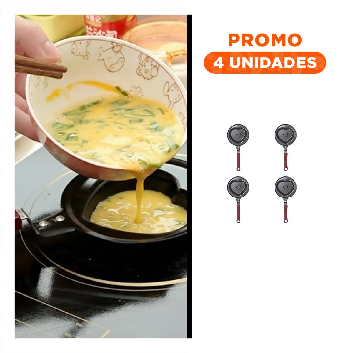 PACK4 OLLA CABEZA DE CORAZON PLOMO DURADERA Y RESISTENTE COCINAR INGREDIENTES - 1