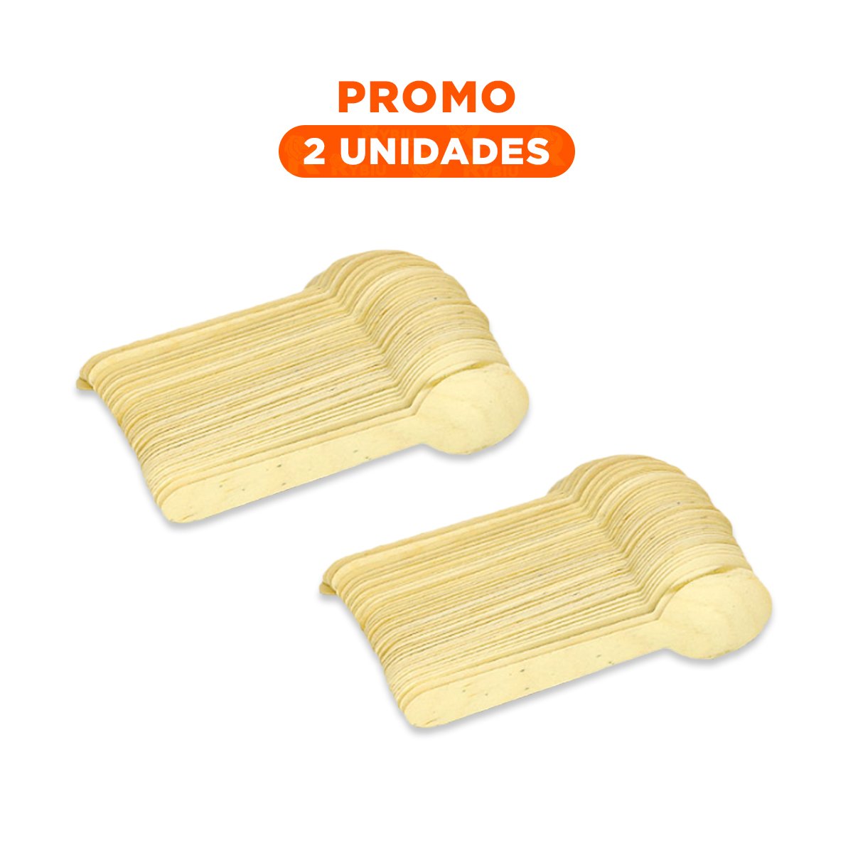 PACK2 CUCHARILLAS DE MADERA 100 PZS PARA USO DIARIO EN COCINA Y REUNIONES YREGALO STICKER - 1