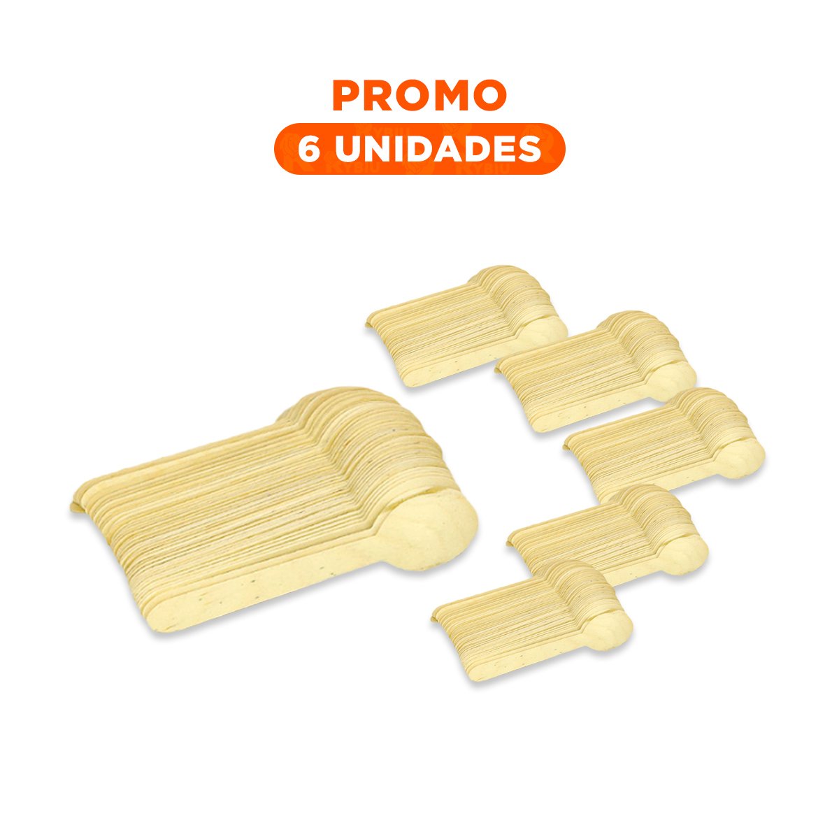 PACK6 SET DE CUCHARAS 100 PZS CON ACABADO CLARO PARA SERVICIO EN CASA YREGALO STICKER - 1