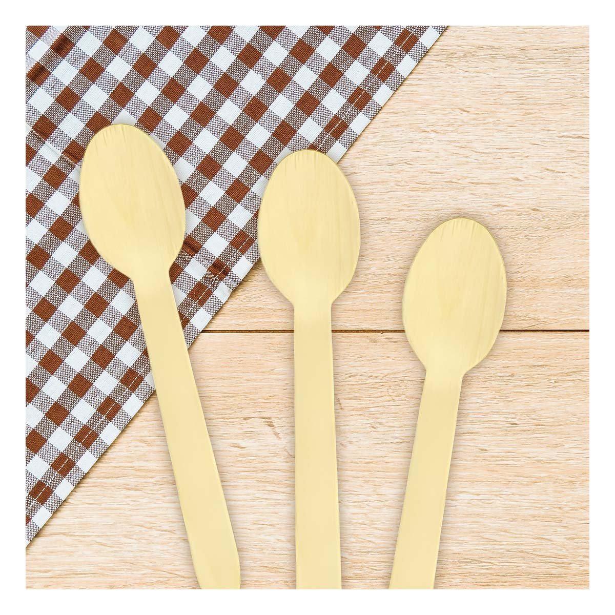 CUCHARAS DE MADERA 100 PZS PARA PREPARACION Y DEGUSTACION EN HOGAR YPOST IT - 3