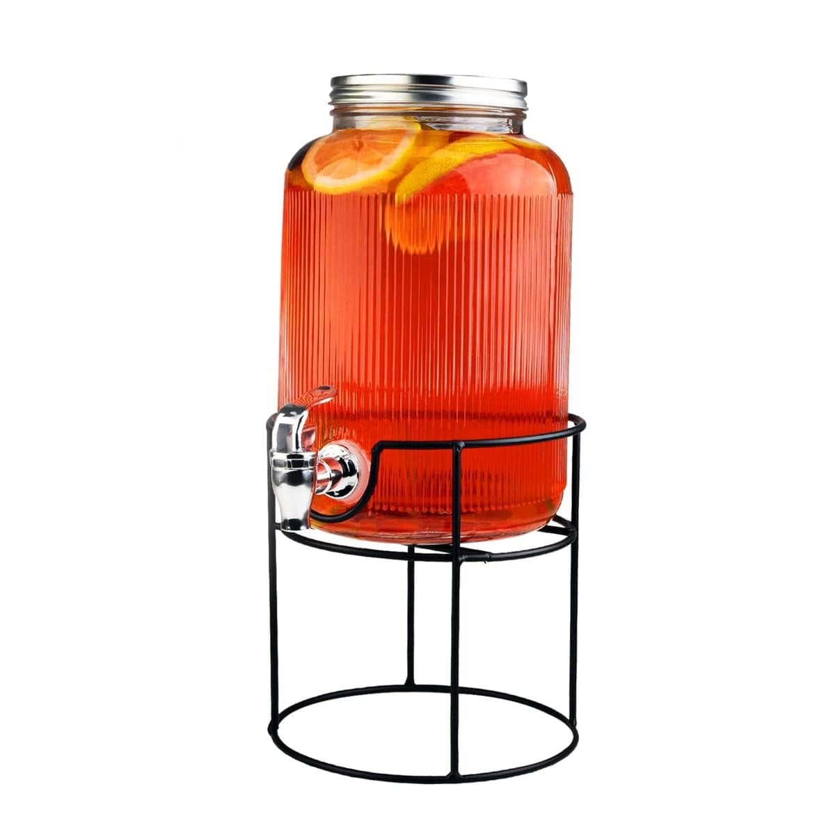 DISPENSADOR DE BEBIDA PARA REFRESCOS Y BEBIDAS FRIAS NEGRO Y TRANSPARENTE 5,5L Y+REGALO STICKER - 1