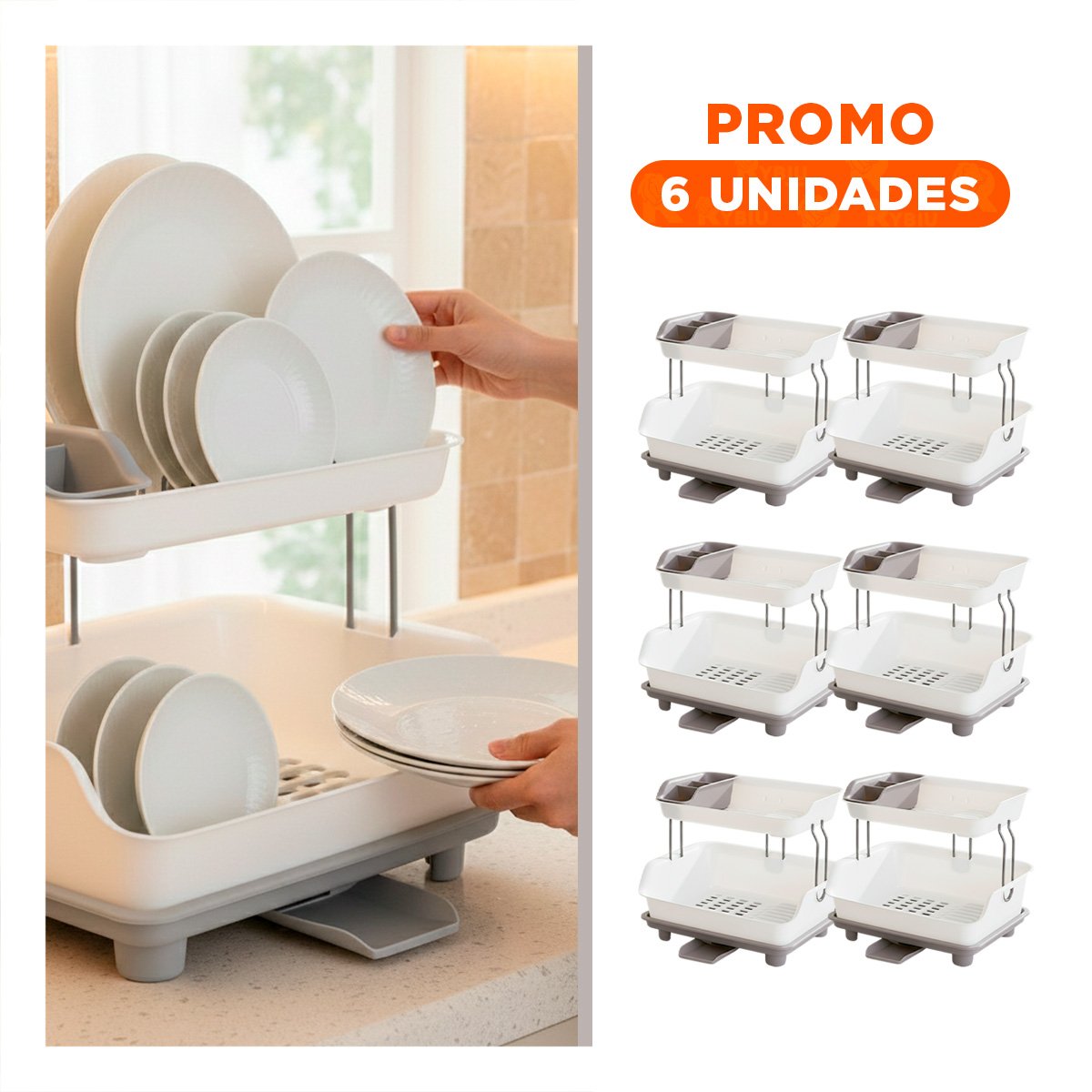 PACK6 RECIPIENTE CUADRADO PARA PICNICS FAMILIARES 1600ML VERDE Y CELESTE Y+REGALO STICKER - 1