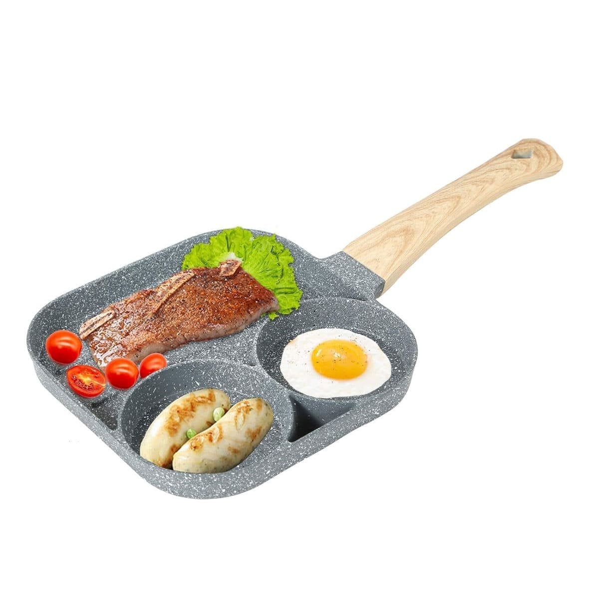 PACK12 CACEROLA ANTIADHERENTE 3 DIVISIONES PARA COCINA FAMILIAR YREGALO STICKER - 2