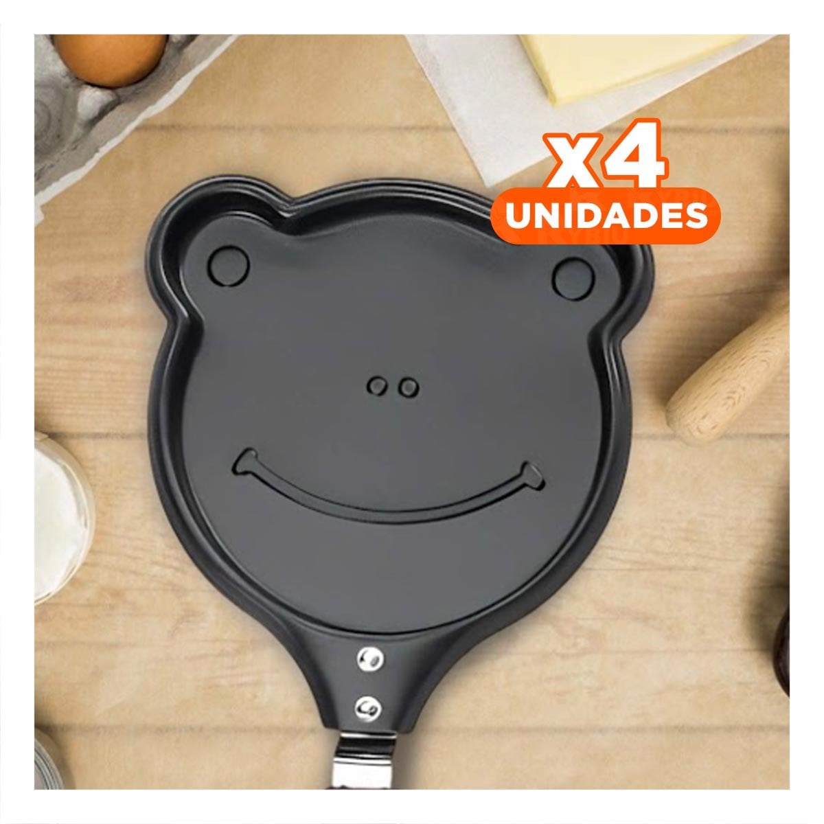 PACK4 OLLA CABEZA DE RANA PLOMO FUNCIONAL Y COMODA COCINAR COMIDAS YPAPEL REGALO - 1
