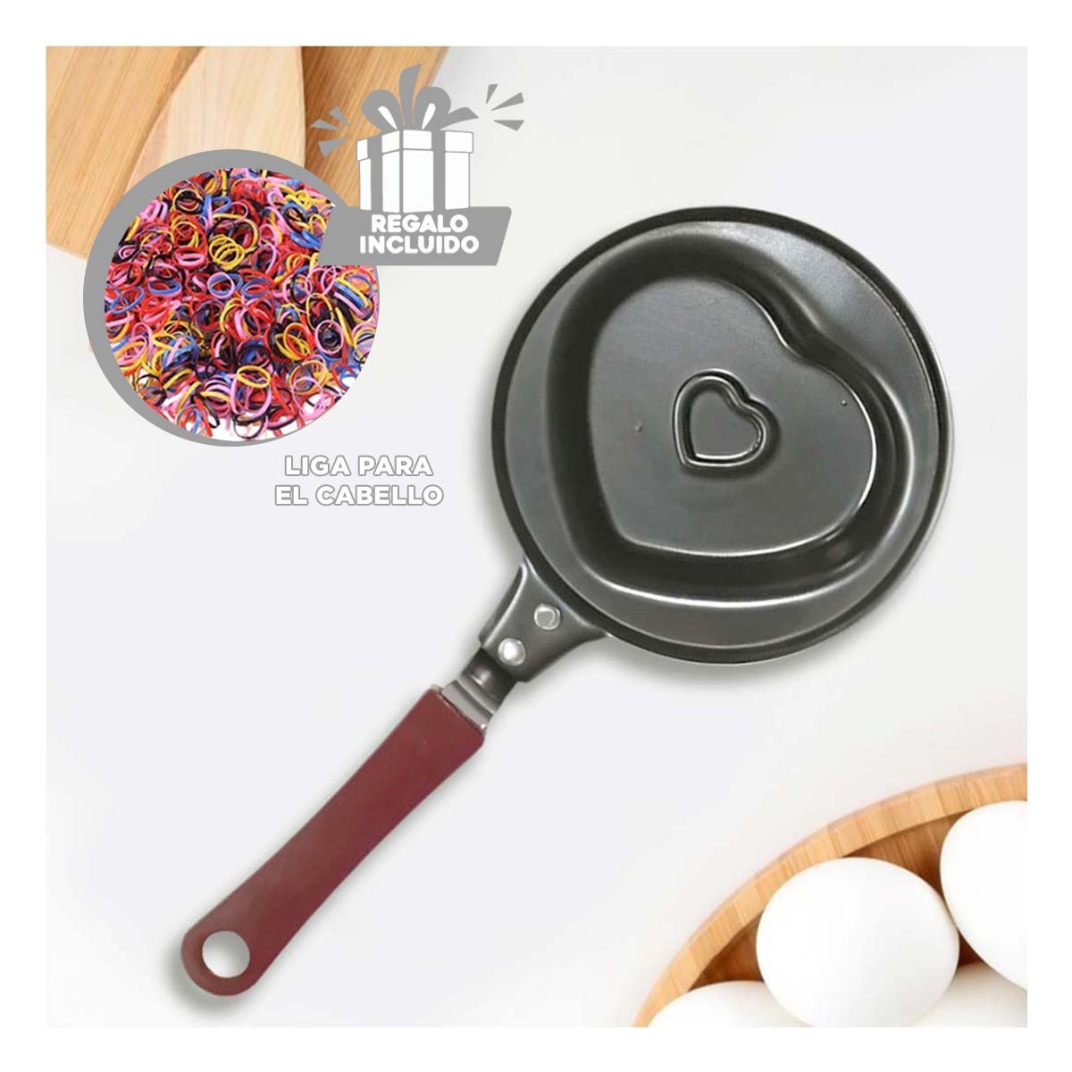 SARTEN CABEZA DE CORAZON PLOMO DURADERO Y RESISTENTE COCINAR COMIDAS YLIGAS REGALO - 2