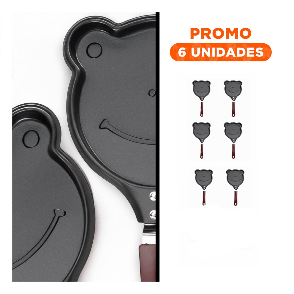 PACK6 CAZUELA CABEZA DE RANA PLOMO DURADERA Y RESISTENTE COCINAR COMIDAS YREGALO STICKER - 1