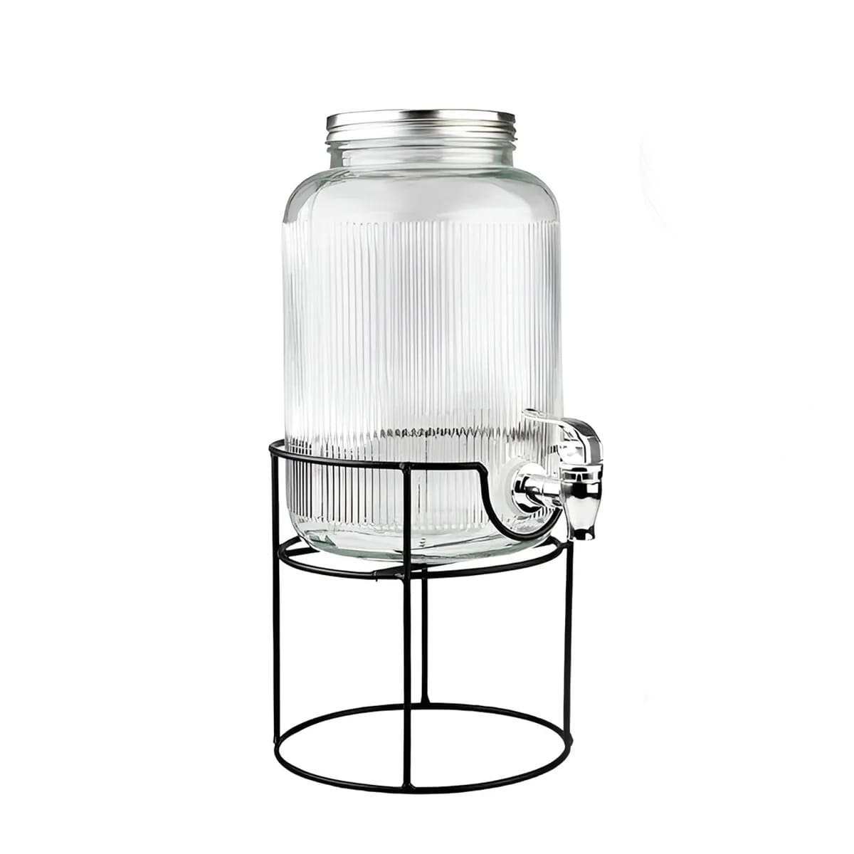 PACK2 SUMINISTRADOR DE BEBIDA PARA TE FRIAS NEGRO Y TRANSPARENTE 5,5L Y+REGALO STICKER - 2