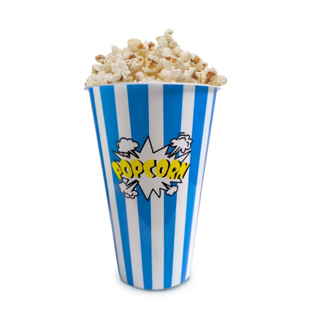 PACK4 RECIPIENTE POPCORN 11,3X17X6,9CM AZUL PARA SERVIR PALOMITAS Y DULCES YPAPEL REGALO - 3