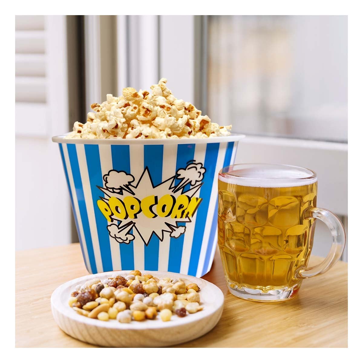 PACK2 RECIPIENTE POPCORN 16X11,6X12CM AZUL PARA CINE Y EVENTOS EN CASA YPAPEL REGALO - 2