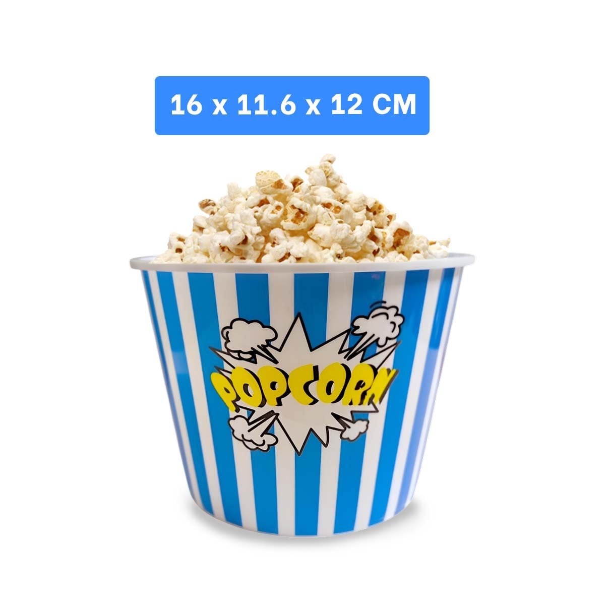 PACK2 RECIPIENTE POPCORN 16X11,6X12CM AZUL PARA CINE Y EVENTOS EN CASA YPAPEL REGALO - 4