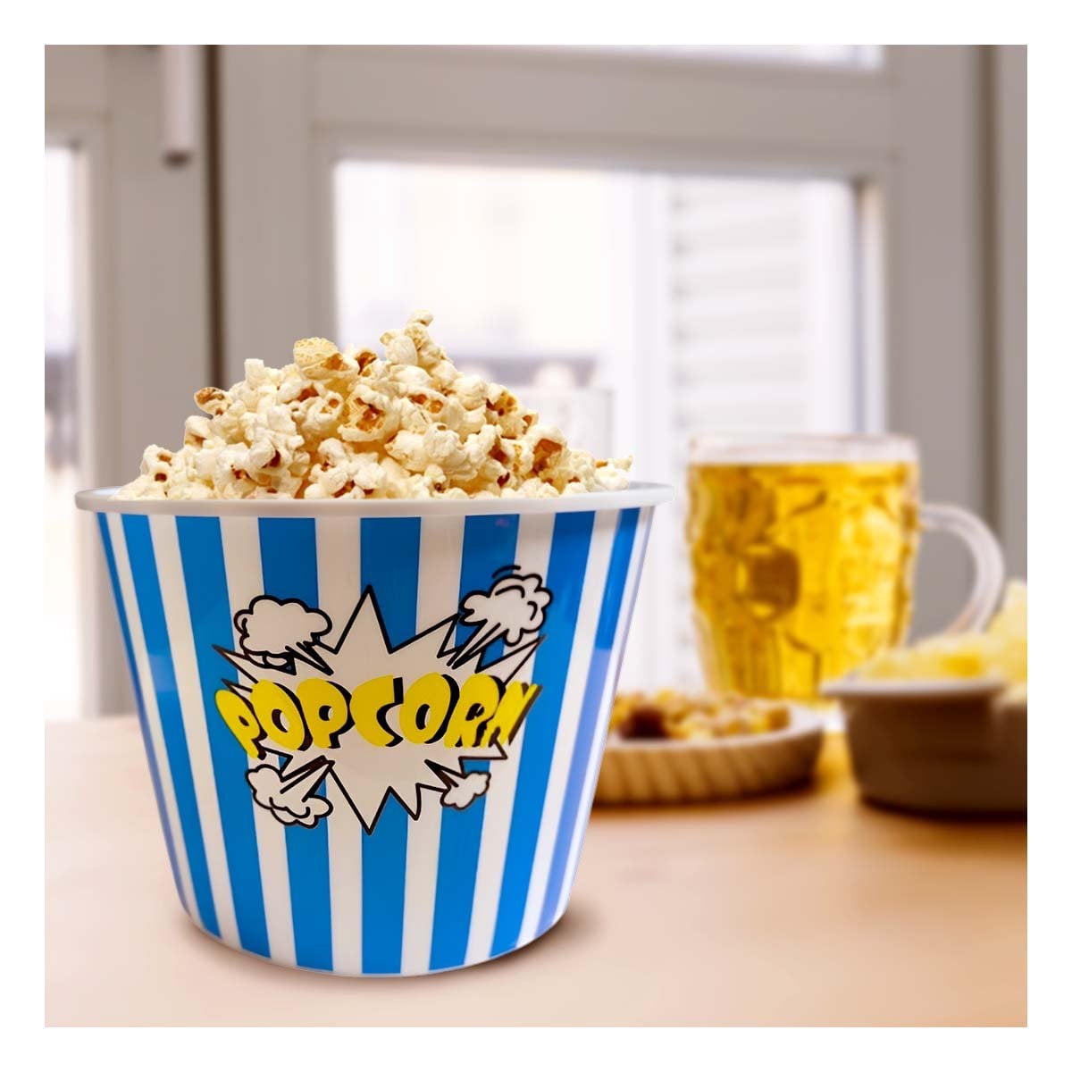 PACK2 RECIPIENTE POPCORN 16X11,6X12CM AZUL PARA CINE Y EVENTOS EN CASA YPAPEL REGALO - 5