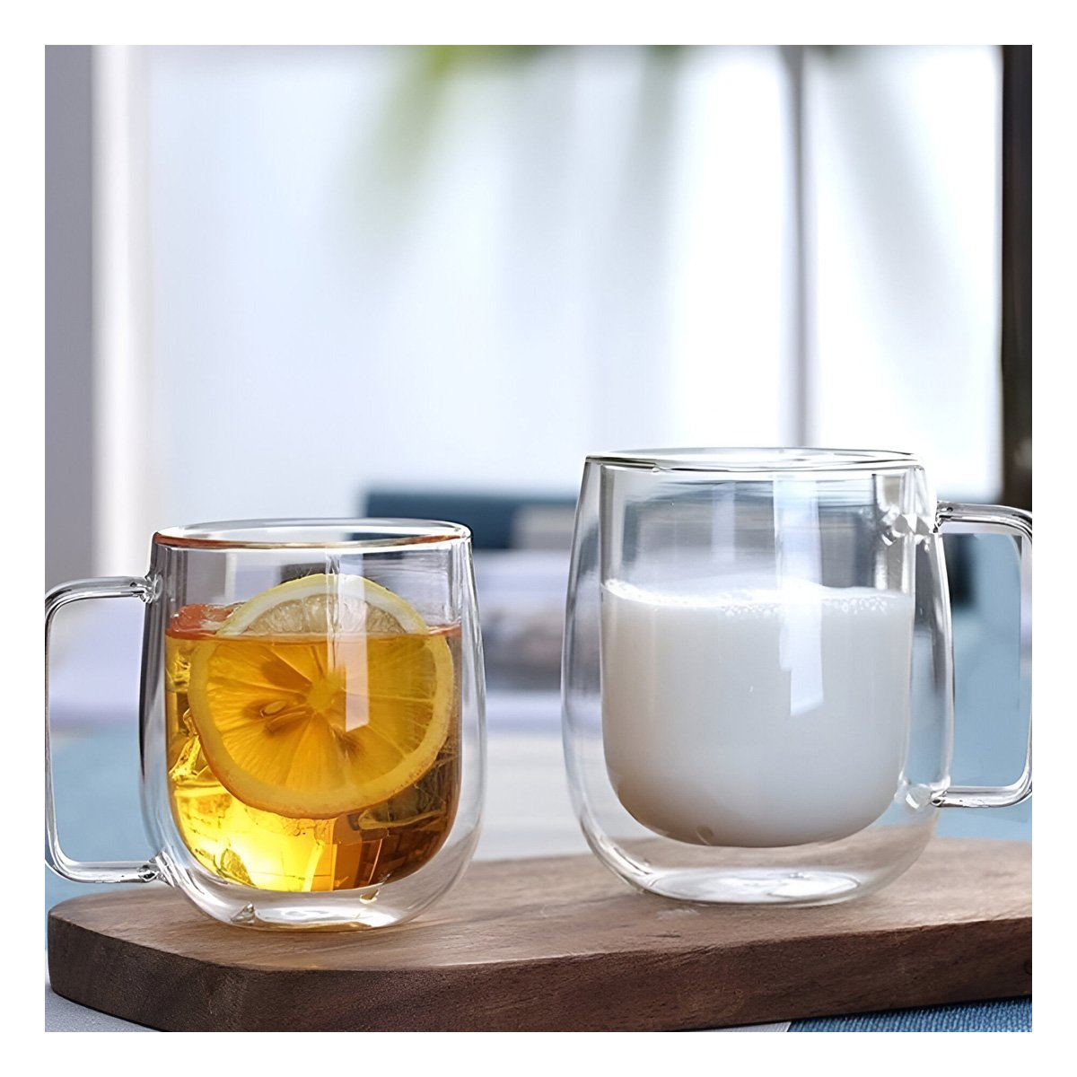 TAZA DOBLE CAPA 443ML TRANSPARENTE PARA CAFE Y TE EN CASA YPAPEL REGALO - 2