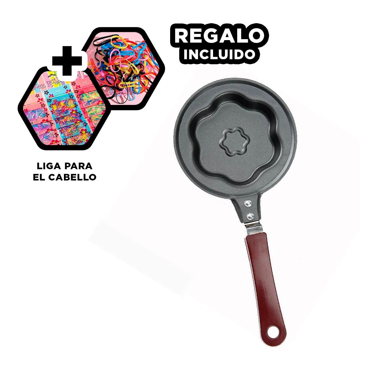 SARTEN CABEZA DE FLOR PLOMO DURADERO Y RESISTENTE COCINAR COMIDAS YLIGAS REGALO - 2