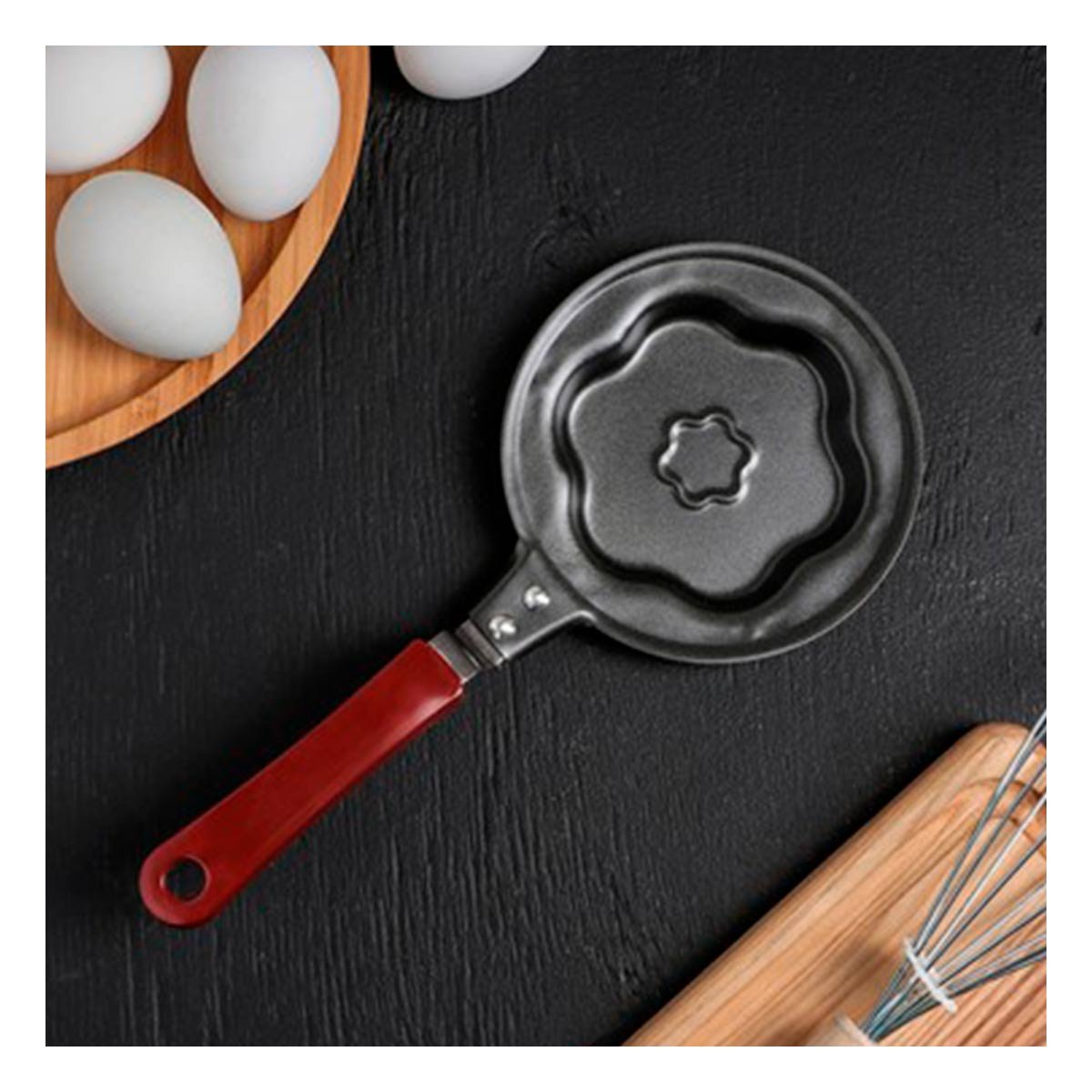 SARTEN CABEZA DE FLOR PLOMO COMODO Y FACIL DE USAR COCINAR INGREDIENTES YREGALO STICKER - 5