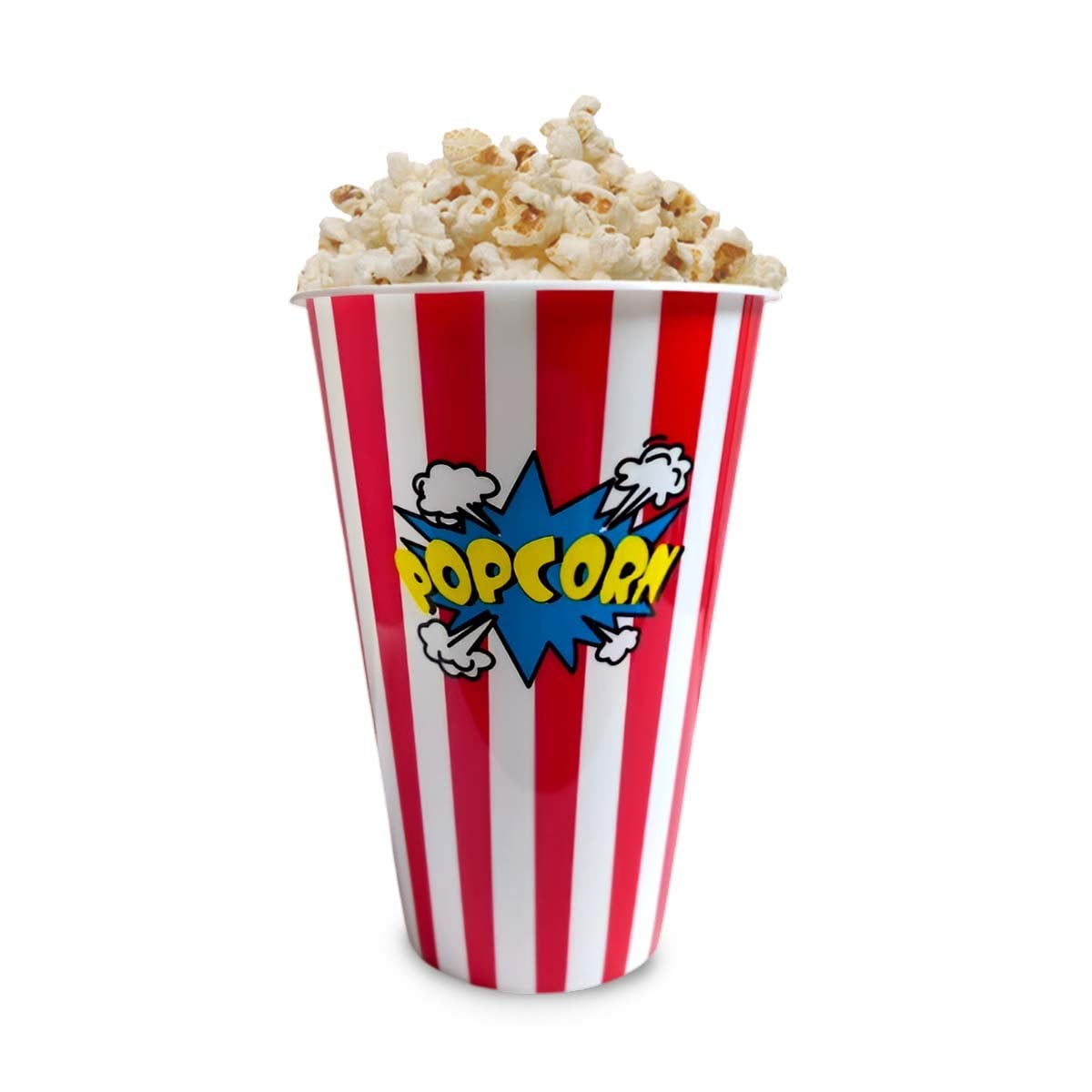 PACK6 BALDE POPCORN 11,3X17X6,9CM ROJO PARA REUNIONES Y CELEBRACIONES YREGALO STICKER - 2