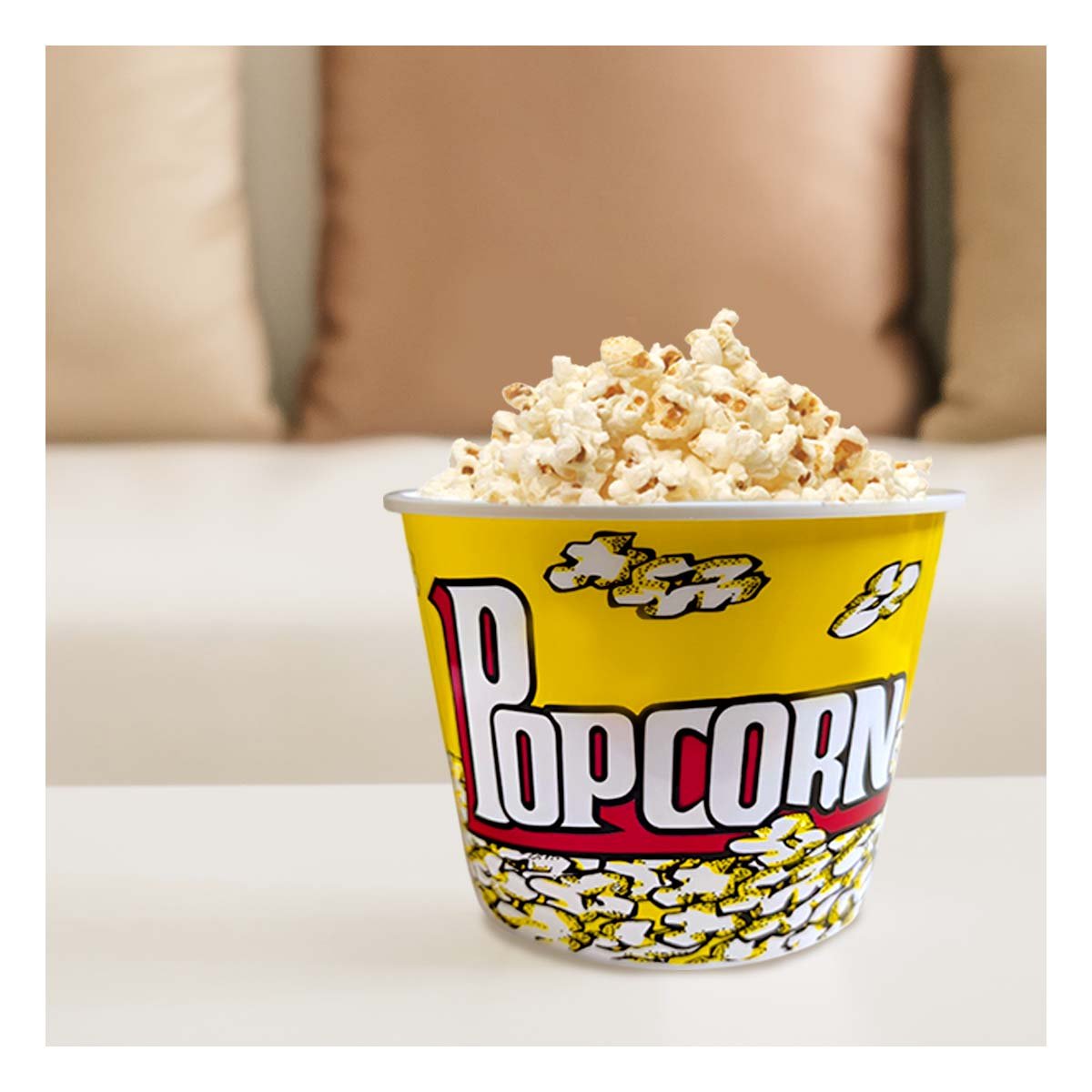 PACK6 BALDE POPCORN 16X11,6X12CM AMARILLO PARA FIESTAS Y CINE - 2