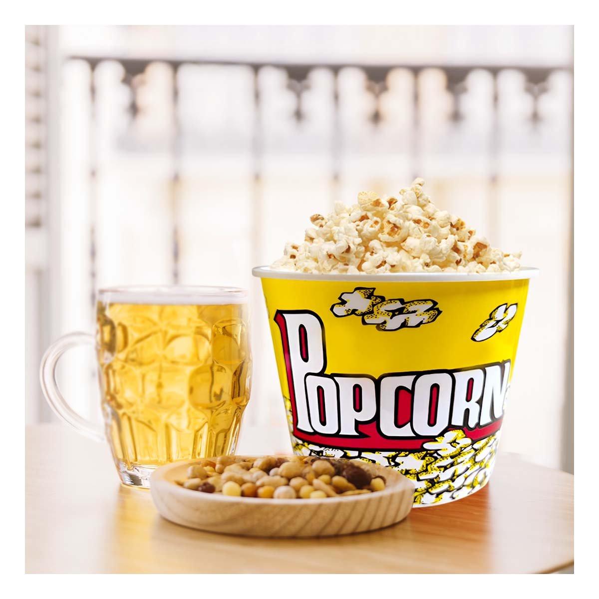 PACK6 BALDE POPCORN 16X11,6X12CM AMARILLO PARA FIESTAS Y CINE - 5