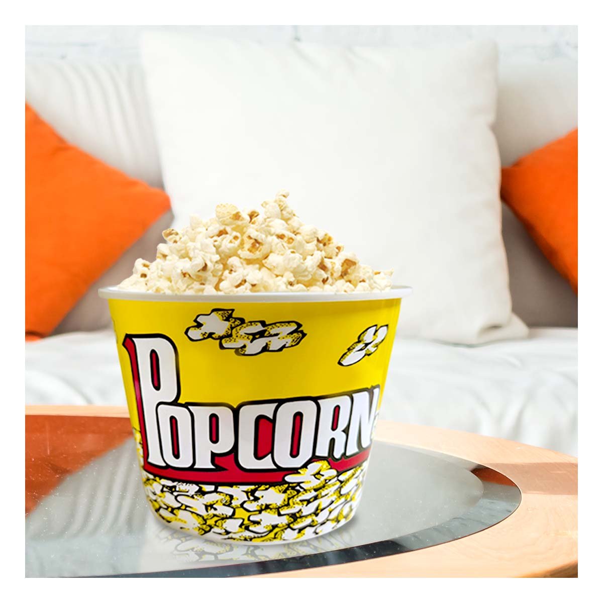 PACK12 CUBO POPCORN 16X11,6X12CM AMARILLO PARA DULCES Y FIESTAS YPAPEL REGALO - 3