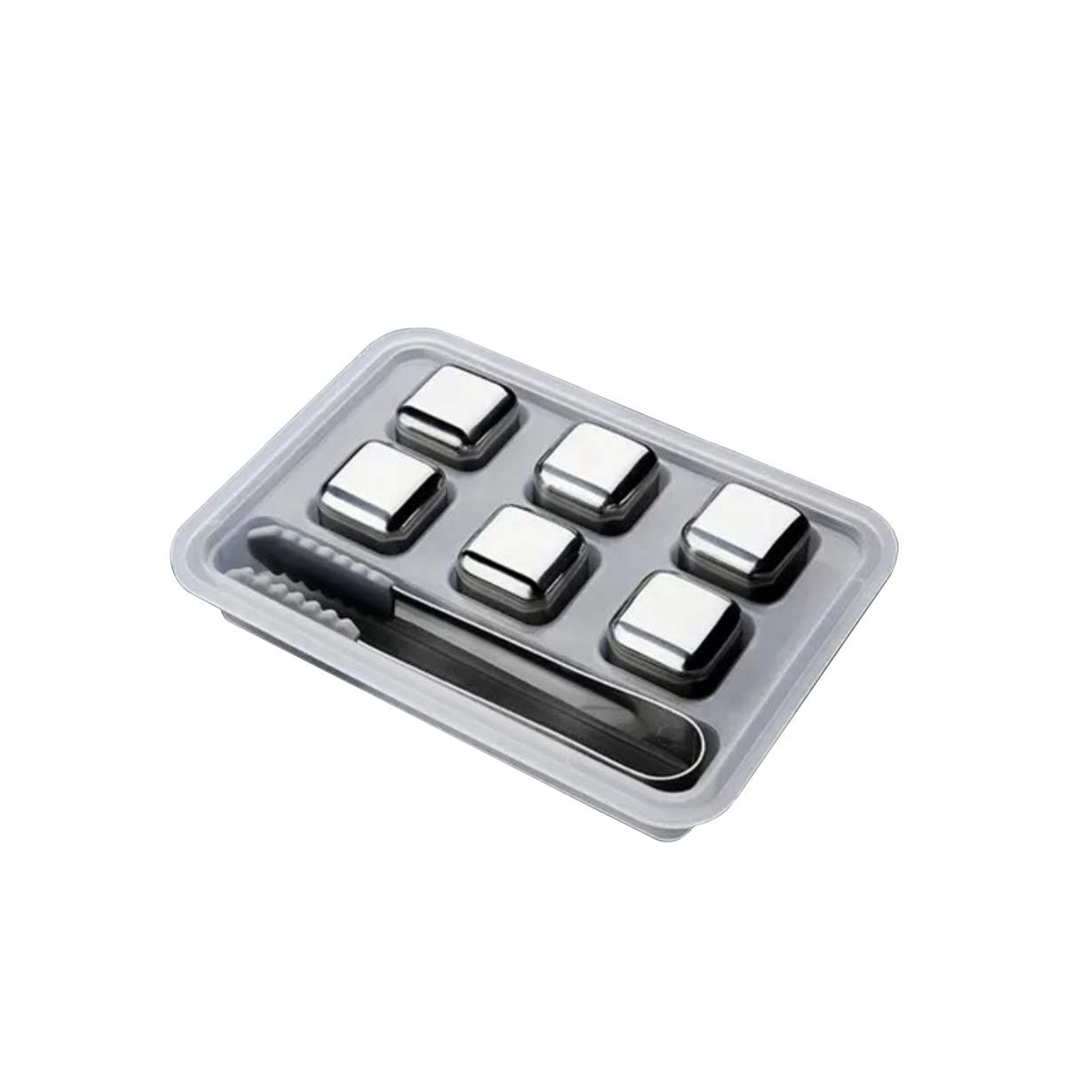 PACK6 ACCESORIOS DE BAR 6 CUBOS DE HIELO PARA WHISKY Y COCTELES YREGALO STICKER - 2