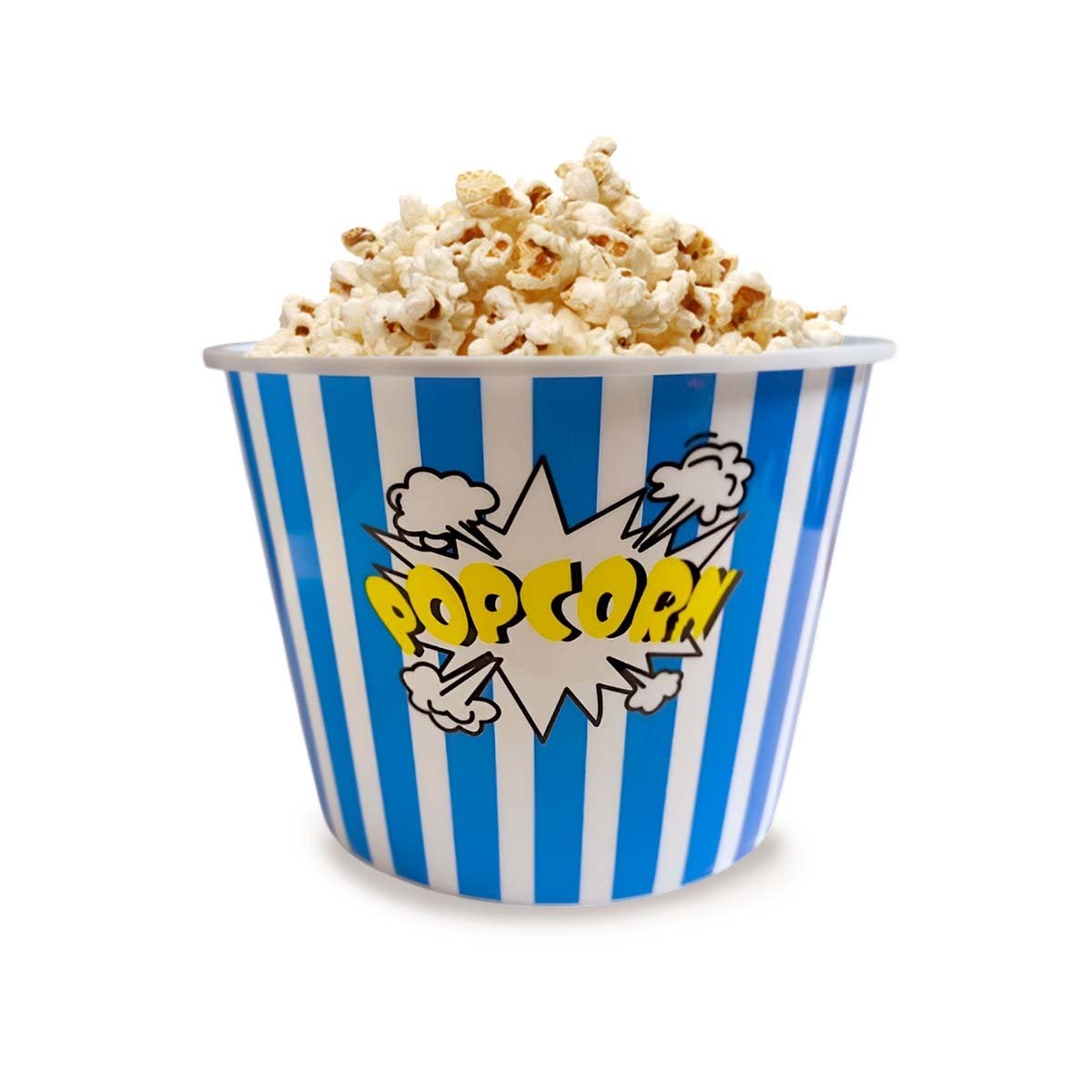 PACK6 BALDE POPCORN 16X11,6X12CM AZUL PARA REUNIONES Y CELEBRACIONES YREGALO STICKER - 2