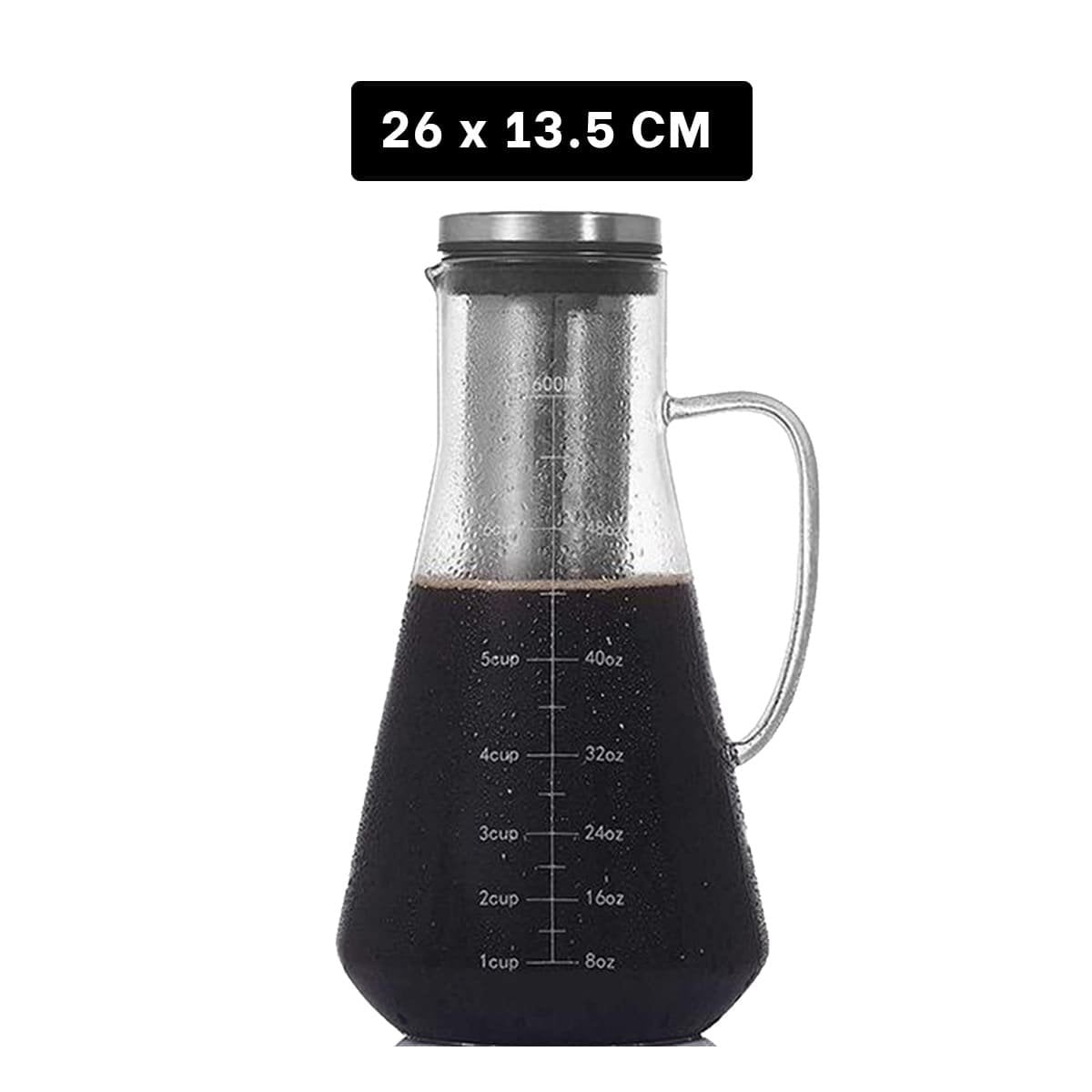 CAFETERA COMPACTA PARA COCINA CON VIDRIO TRANSPARENTE 26 X 13,5 CM Y+LIGAS REGALO - 4