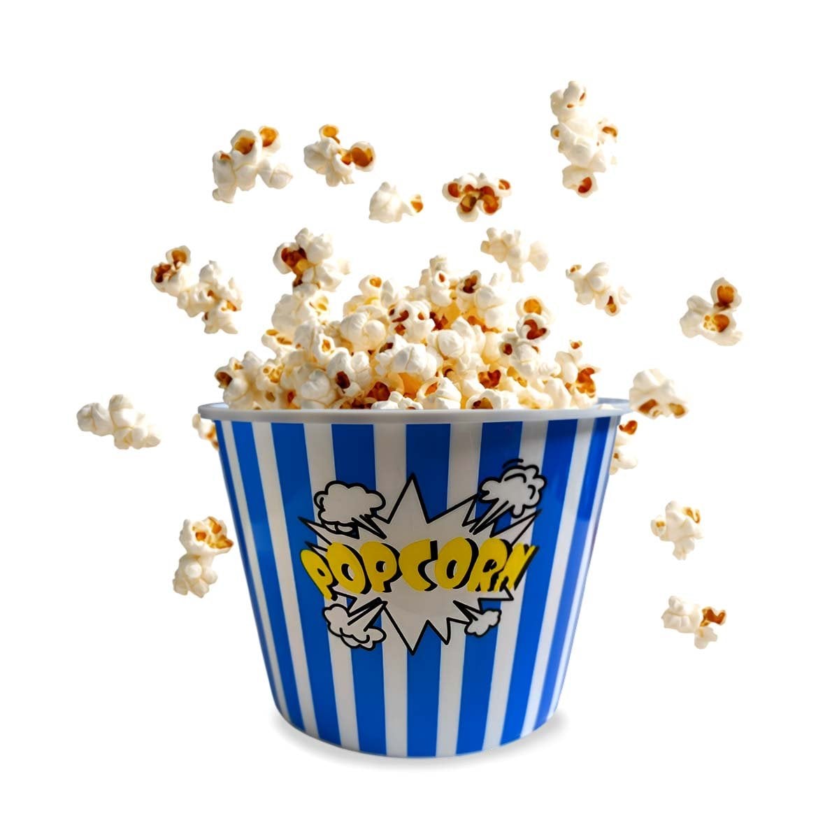 CUBETA VASO POPCORN 16X11,6X12CM AZUL PARA REUNIONES Y CELEBRACIONES YLIGAS REGALO - 5